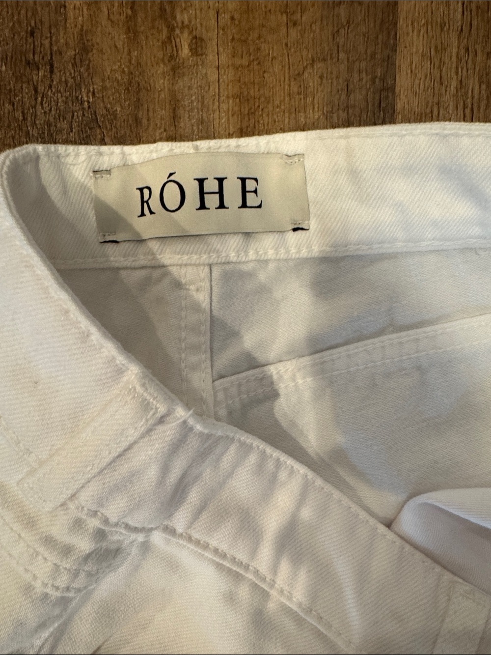 Rohe wide leg white denim jeans. Womens 36 fits 26 us - Picture 4 of 7